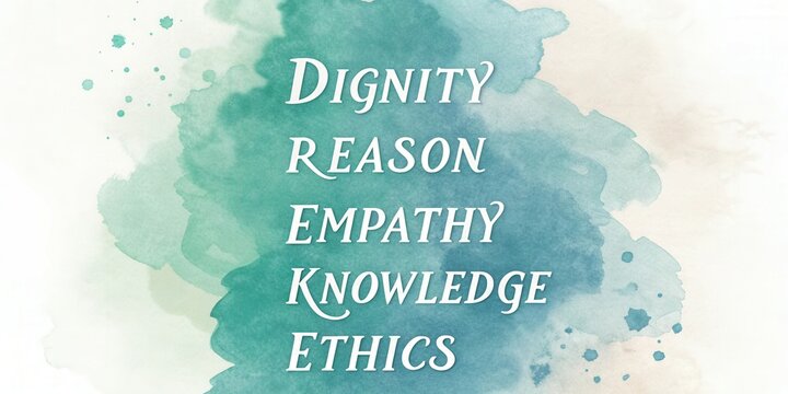 Celebrating World Humanist Day with a watercolor representation of core humanist values - Powered by Adobe