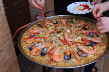 paella with seafood