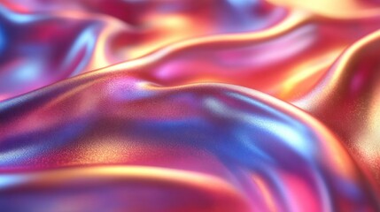Obraz premium Colorful iridescent fabric folds. Abstract vibrant background