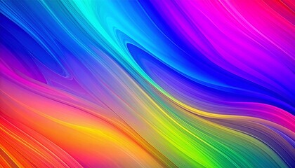 Obraz premium A vibrant, multicolored abstract background with flowing curves. The image showcases a smooth blend of various colors, creating a visually appealing and dynamic effect.