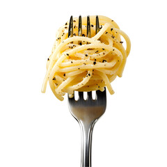 Delicious Spaghetti Aglio e Olio on a Fork