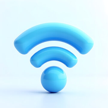 3D Cartoon Wi-Fi Signal Icon