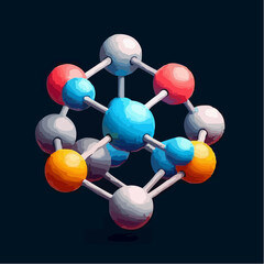 representation of chemical elements forming molecules 75