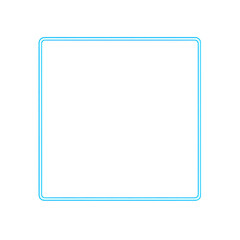 blue square frame transparent background 
