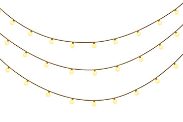 Decoration lights transparent background 
