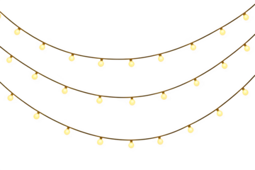 Decoration lights transparent background 