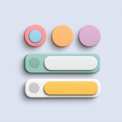 Fototapeta premium Smooth UI Shapes for Modern Web Design