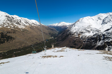 Cable car on the mount Cheget