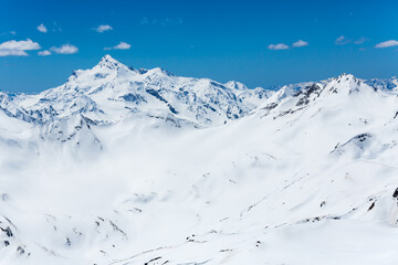 Panoramic view of the Caucasus mountains