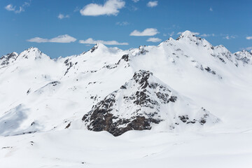 Panoramic view of the Caucasus mountains