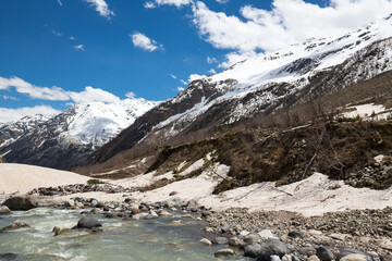 Panoramic view of Baksan river
