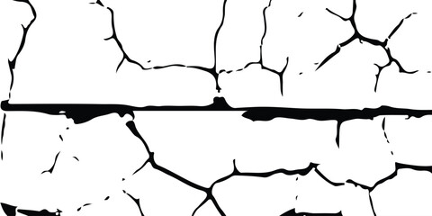 High-Resolution Abstract Cracked Concrete Texture Isolated on Transparent Background – Ideal for Grunge, Damage, and Urban Design Projects