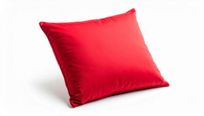 Bright Red Cushion Pillow With Left Branding Space