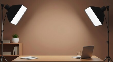 Minimalist Studio Background for Digital Content Creation