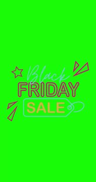 4K Black Friday Sale Video with Green Screen