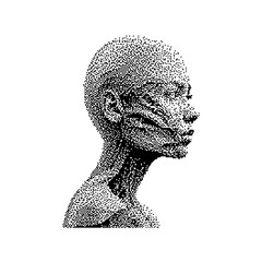 Pixel art web icons vector human form