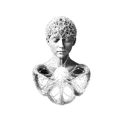 Creative pixel illustration of 