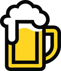 glass of beer on white background