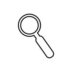 Magnifying glass icon, Search symbol, zoom icon, inspection sign, magnifying tool, find symbol, investigation element