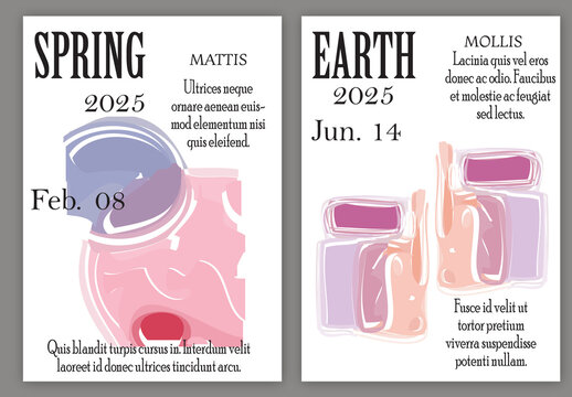 Flyer A4 Abstract Shape on White Background