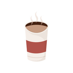 Hot Coffee In Paper Cup Icon Vector Design.