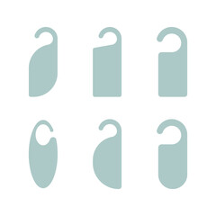 Hotel Door Label Icon Set Vector Design.