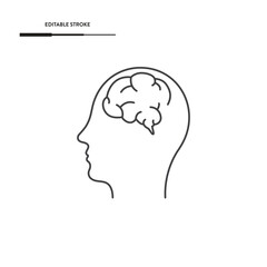 Human Brain Icon Vector Design.