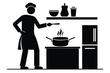 Chef Cooking Pot Food Kitchen Icon