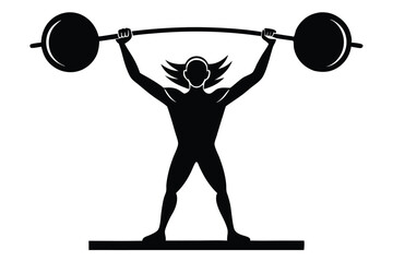 Strongman Silhouette Weightlifting Icon