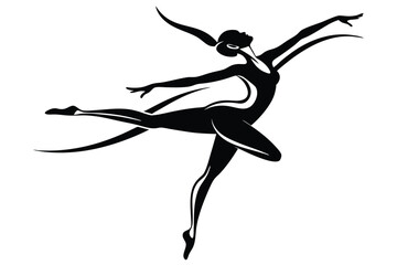 Graceful Ballerina Silhouette Artistic Design