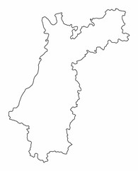 Obraz premium Karlshue Region outline map