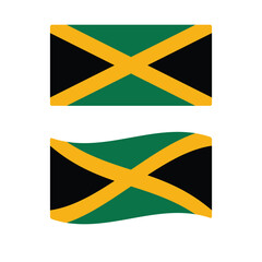 Jamaica Flag Icon Vector Design.