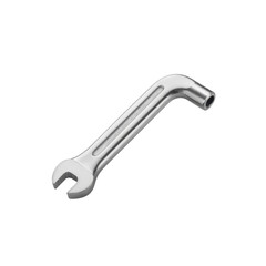 Adjustable Wrench With Open End on Transparent Background