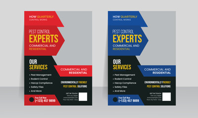 business pest control service flyer template design