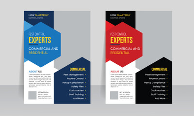 business pest control service flyer template design