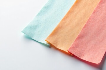 Close-up view of a textured flap against a stark white backdrop , piece, leather, detail