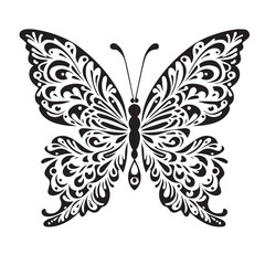 Elegant Black Butterfly Silhouette for Bifold Design