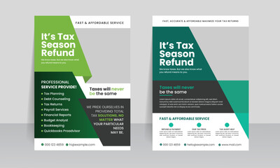tax service flyer design template