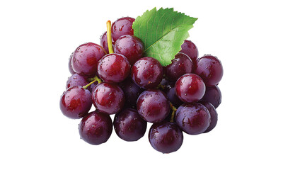 Obraz premium Red grape isolated on transparent or white background