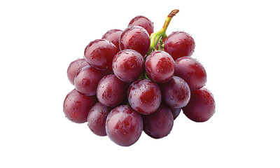 Red grape isolated on transparent or white background