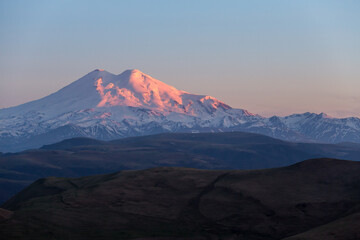 Panoramic view of the mount Elbrus