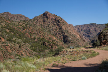 Bench on the Tunnel Drive trail, Canon City, Colorado