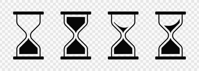 Hourglass Icons Time and Measurement Symbols