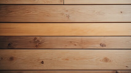 Fototapeta premium Horizontal light brown wood planks texture background