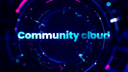 Futuristic cloud computing technology visualizes streaming data with code, symbolizing digital information storage and processing