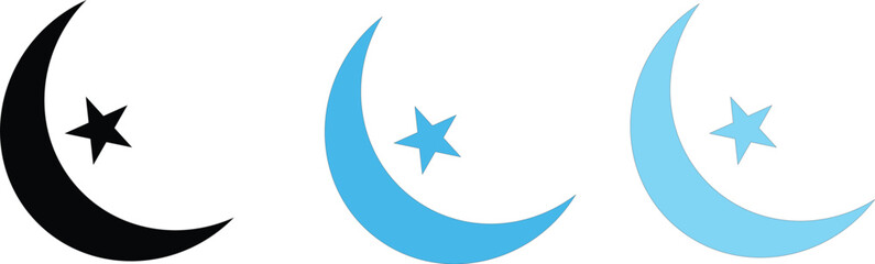 Sun moon icon illustration isolated vector sign symbol,chad icon