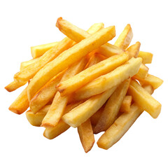 french fries isolated on white background