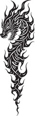 Obraz premium Tribal Dragon Tattoo's Design vector