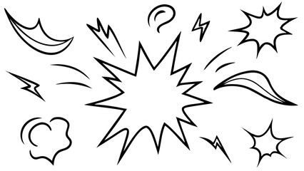 Dynamic Motion Lines Vector Set - Comic Speed Effects, Manga Action Elements & Anime Style Swoosh Strokes for Explosive Designs, Generative AI