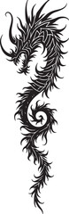  Tribal Dragon Tattoo's Design  vector
